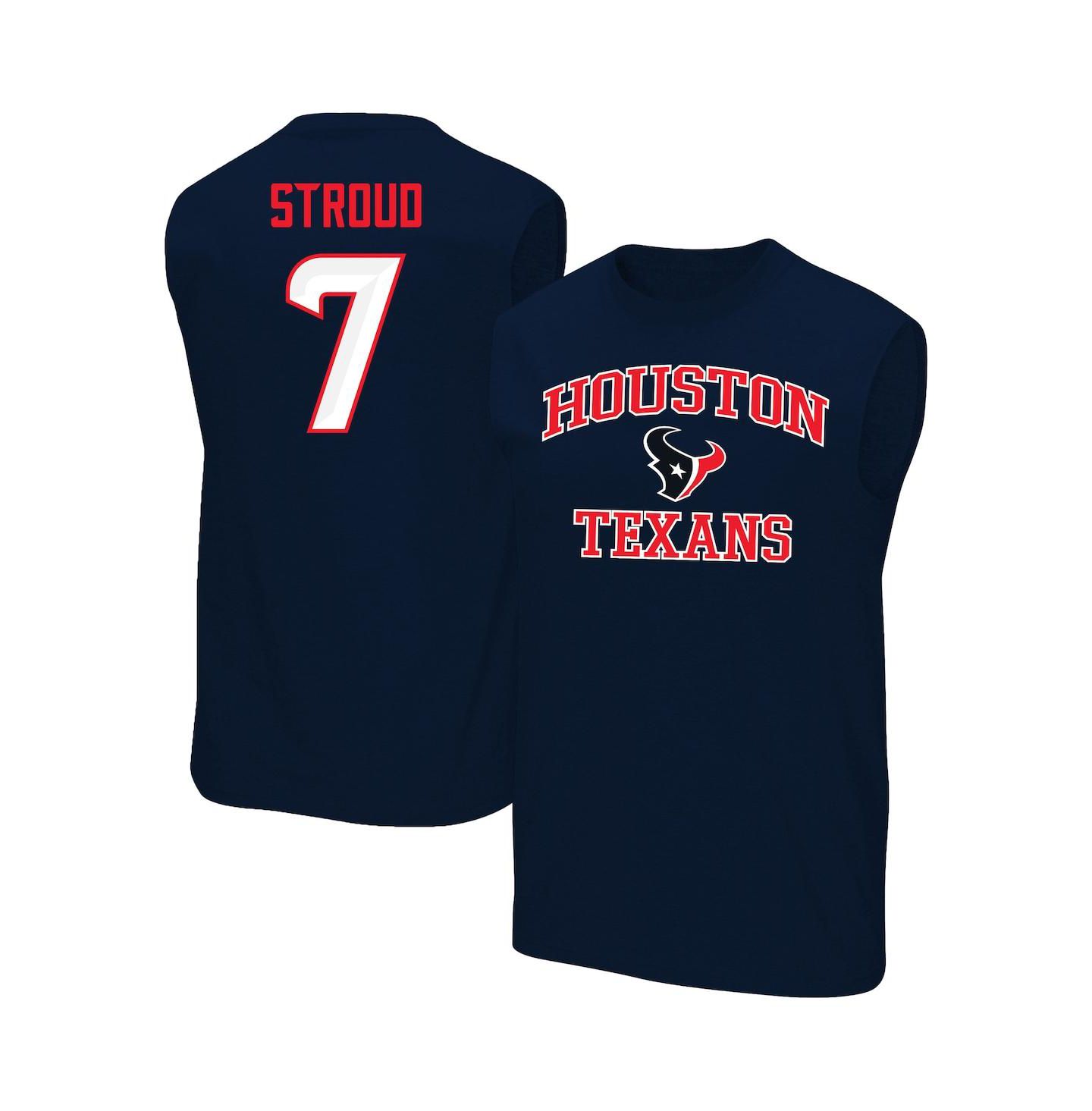 Мужской топ Fanatics C.J. Stroud Navy Houston Texans Big & Tall Muscle — фото 1