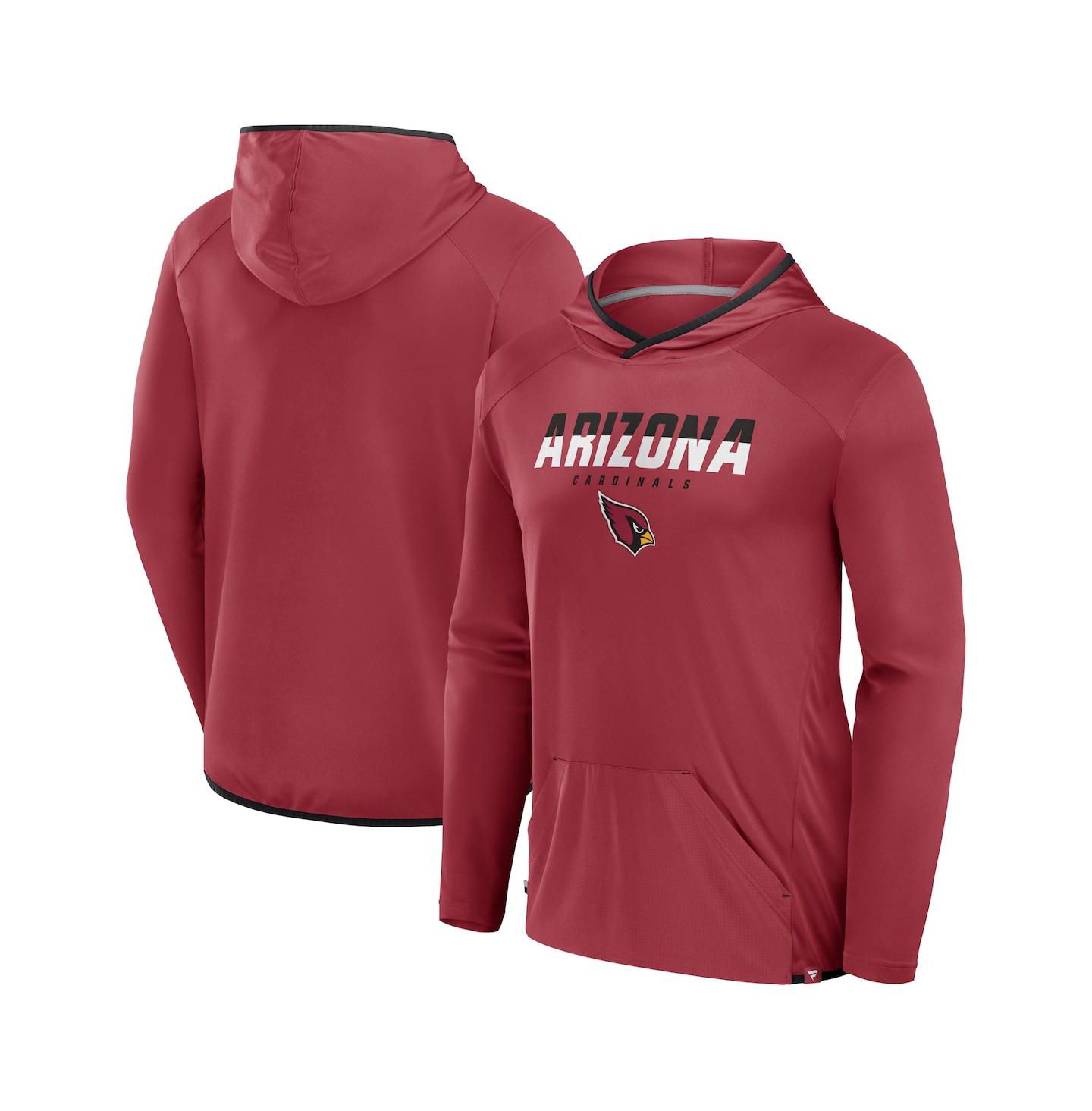 Мужское худи Fanatics Cardinal Arizona Cardinals Transitional Defender Long Sleeve T-Shirt — фото 1
