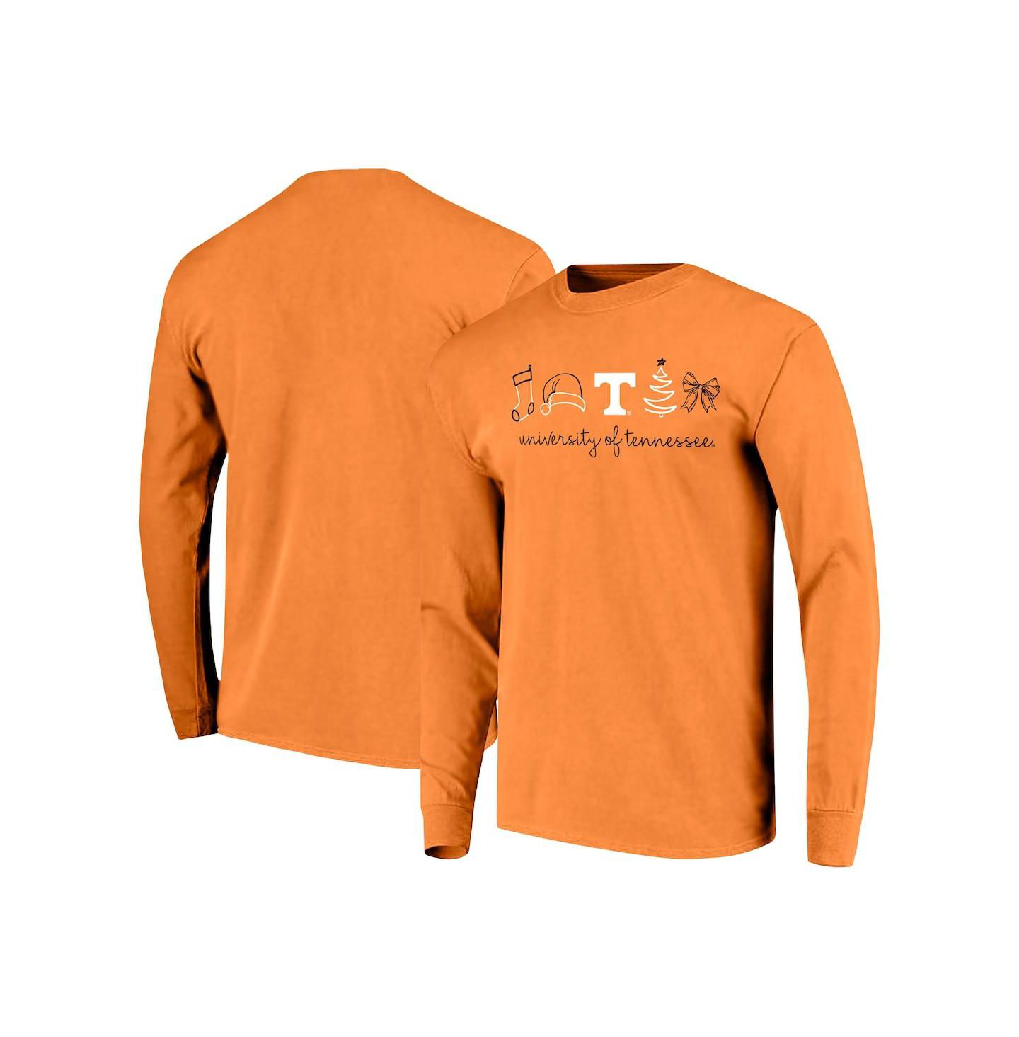 Женская футболка Image One Tennessee Orange Tennessee Volunteers Christmas Elements Comfort Colors Long Sleeve — фото 1