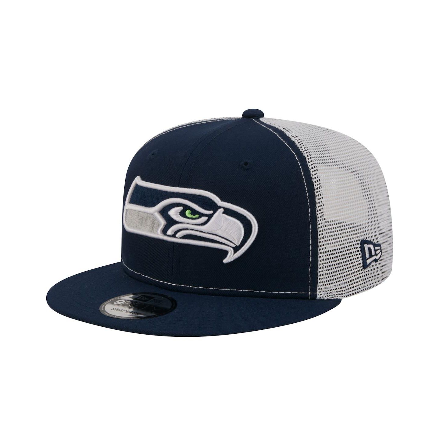 Мужская кепка-тракер-снэпбэк New Era Seattle Seahawks Core Team 9FIFTY, College Navy — фото 1