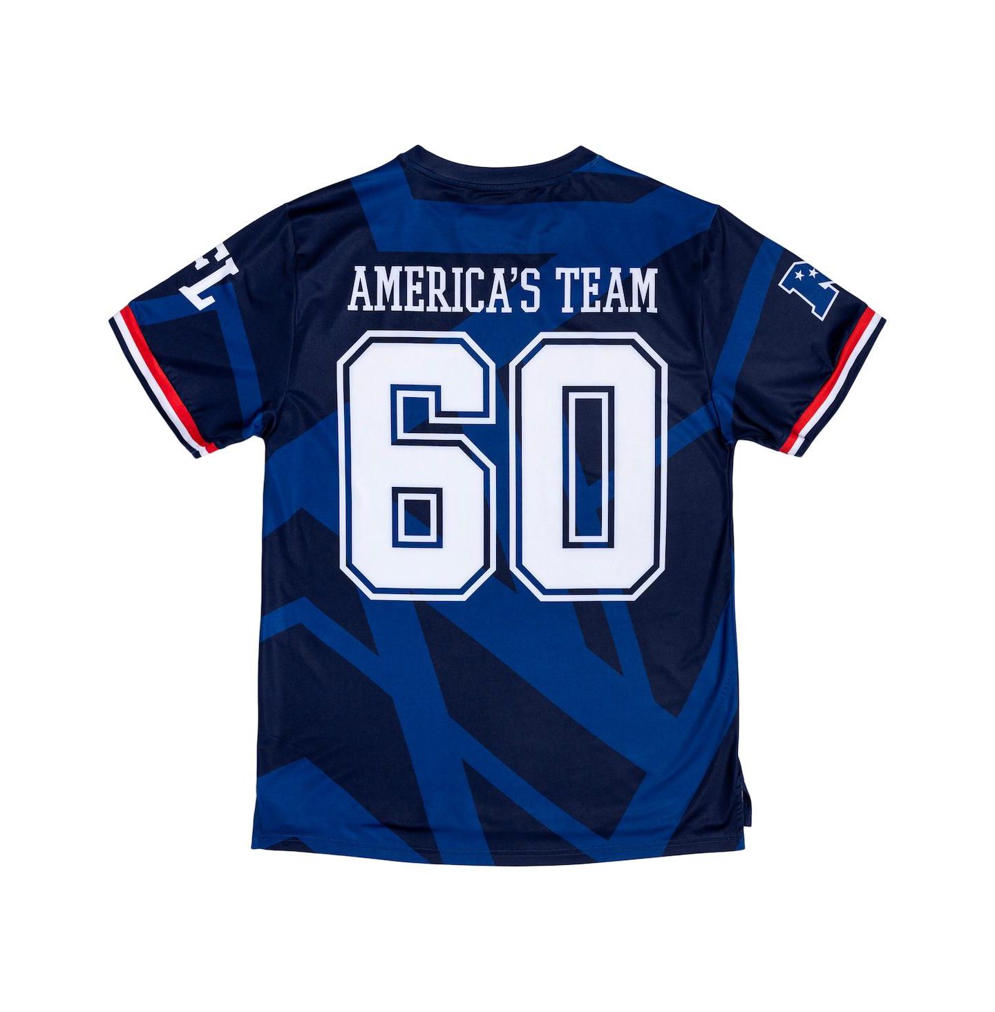 Мужской топ Dallas Cowboys Merchandise Navy Dallas Cowboys Americans Team Fashion Soccer Jersey — фото 2
