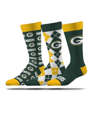 Men's and Women's 3-Pack Green Bay Packers Business Knit Crew Socks