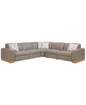 Maxyne 5-Piece Power Motion L-Shaped Sectional Sofa with 3 Recliners Set