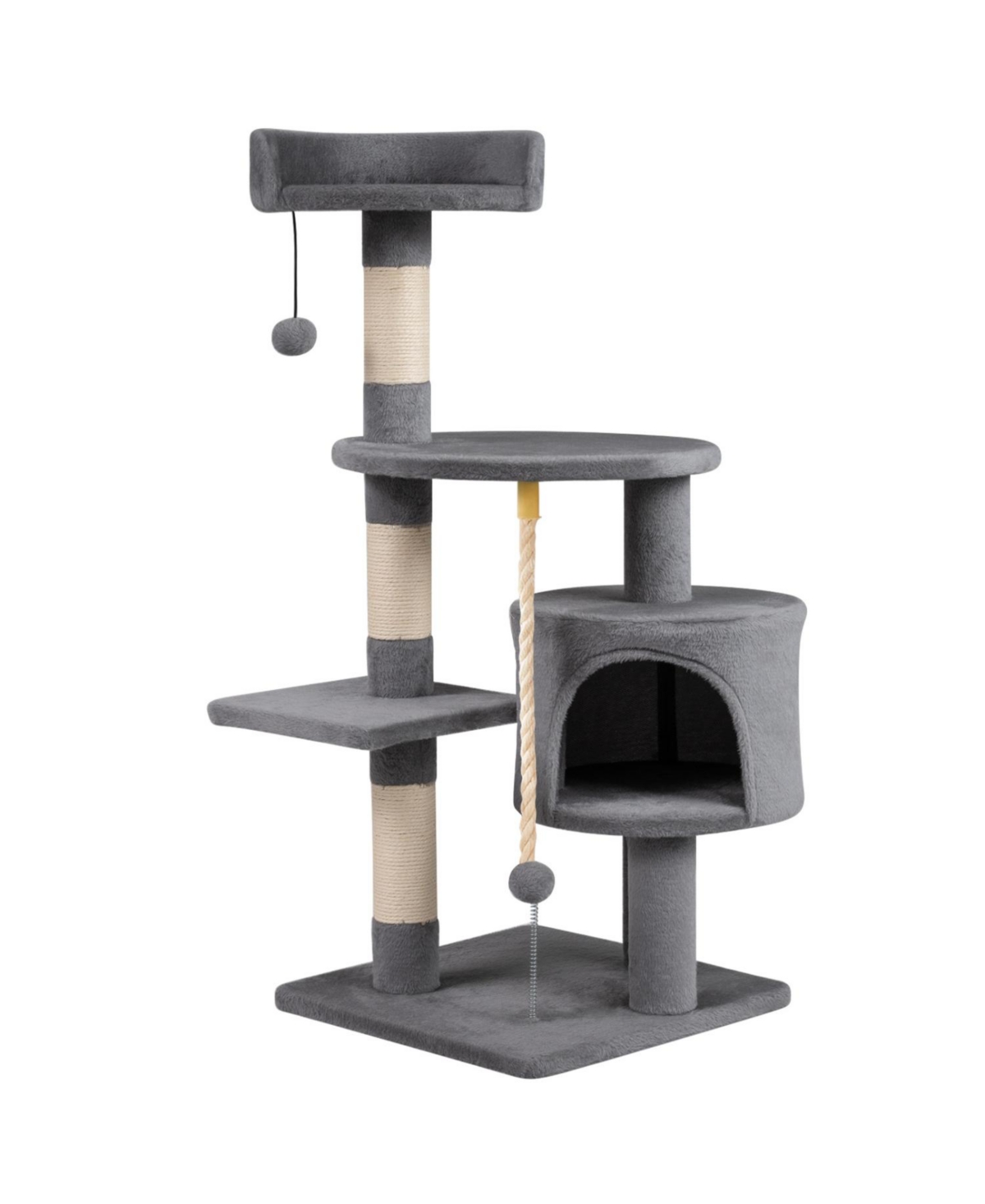 Cozito 36 inch Tall Kitten Tower with Condo and Plush Perch