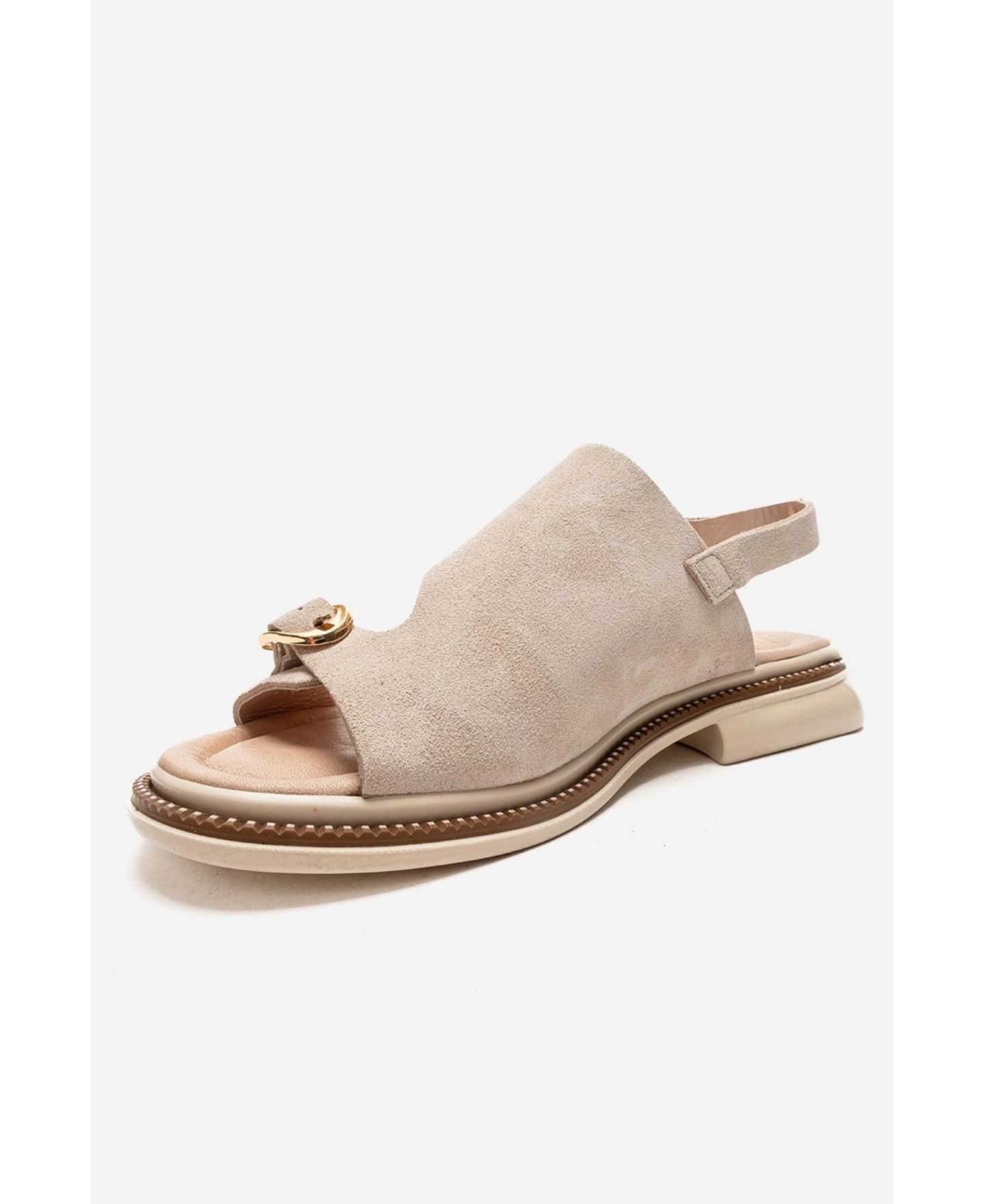 Женские сандалии Forever & Always Shoes Cruel Leather Sandal, цвет: Бежевый замшевый — фото 7