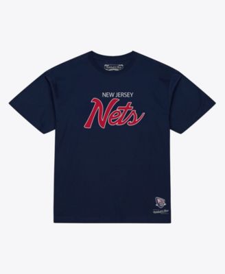 Men's Navy New Jersey Nets Vintage Wordmark T-Shirt
