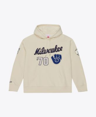 Men's Cream Milwaukee Brewers Yacht Rock Fleece Hoodie