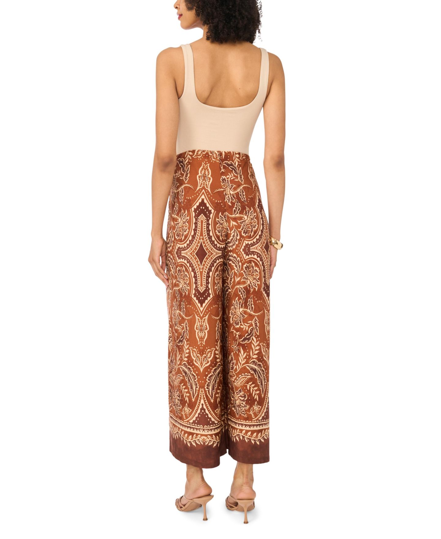 Женские брюки Vince Camuto High-Rise Wide-Leg, цвет: Ржавый — фото 5