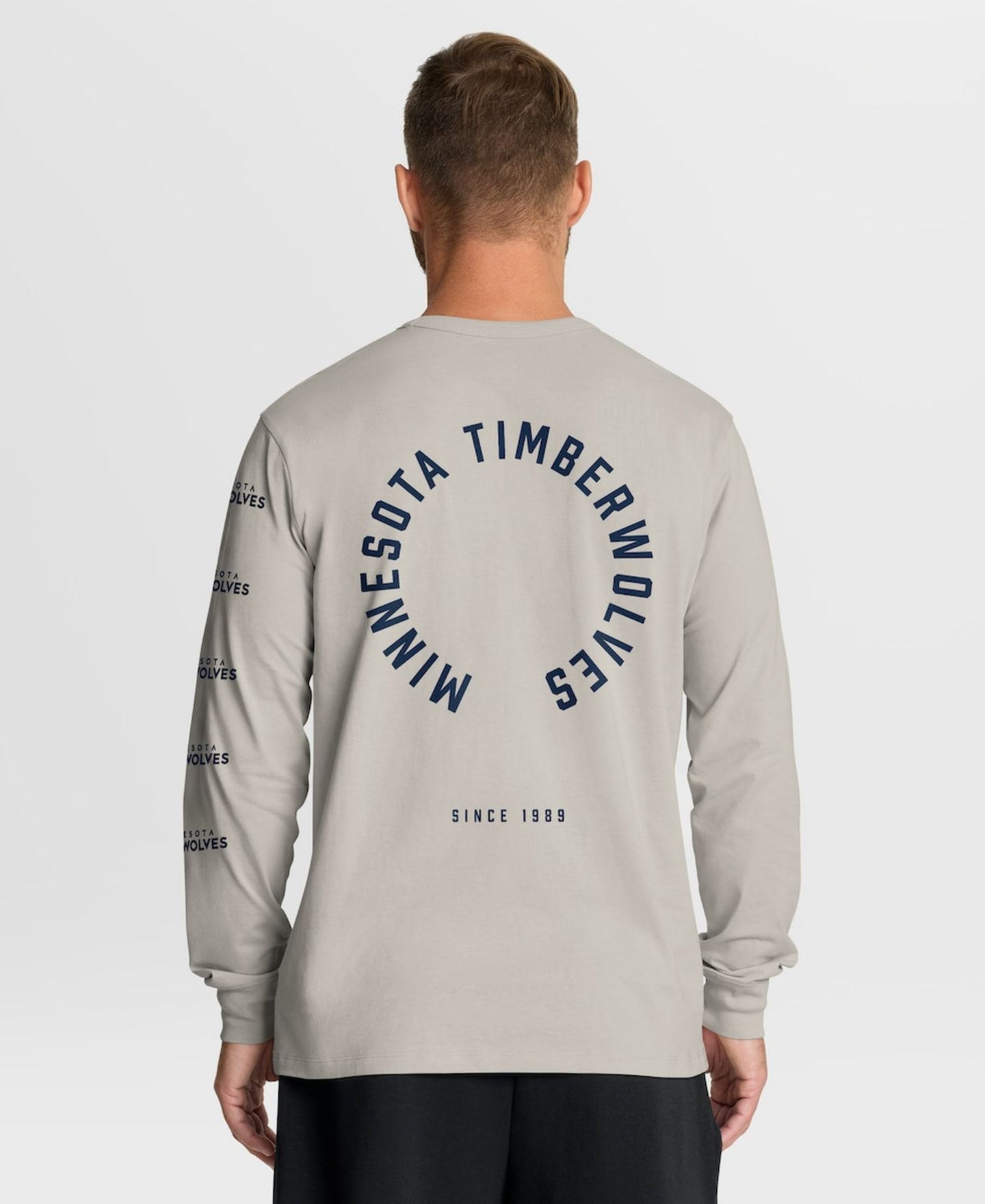 Мужская футболка Fanatics Cream Minnesota Timberwolves Crossover Collection Ball Screen Action Premium Long Sleeve — фото 3