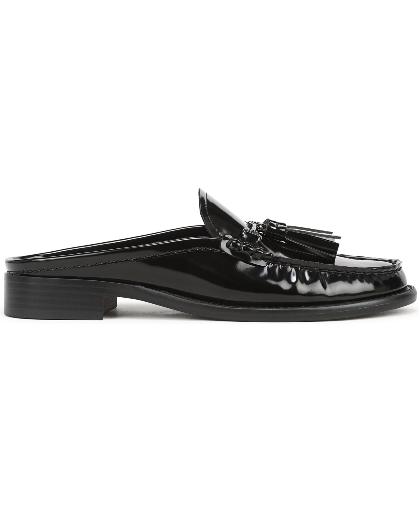 Женские сабо Franco Sarto Callen Almond Toe Mules, цвет: Чёрный искусственная лаковая кожа — фото 2