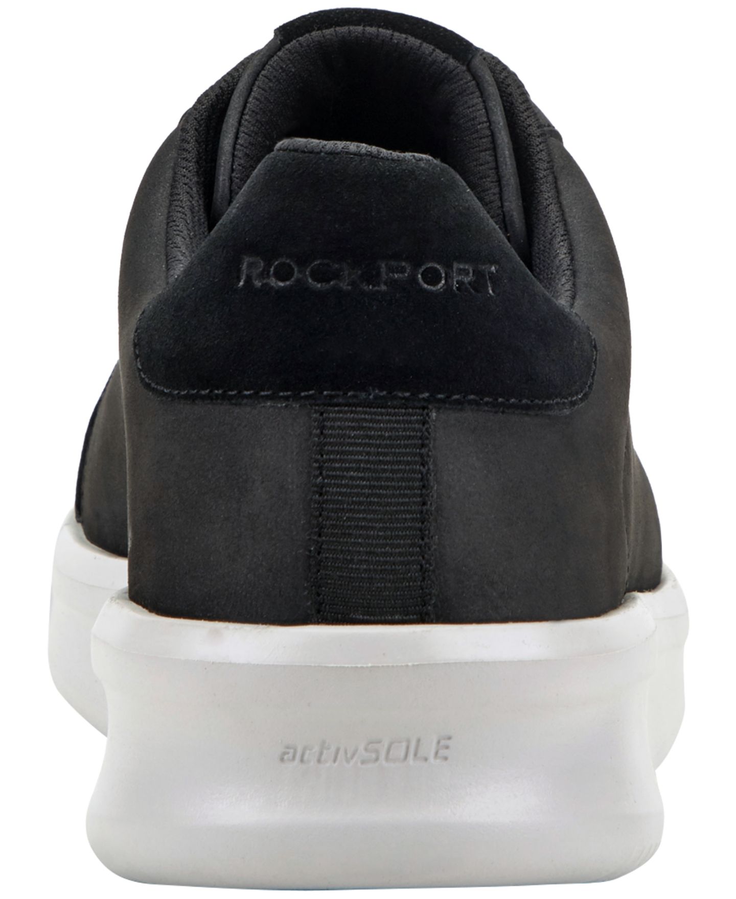 Мужские кроссовки Rockport Lite Court Lace-Up Casual, цвет: Чёрный нубуковый — фото 3