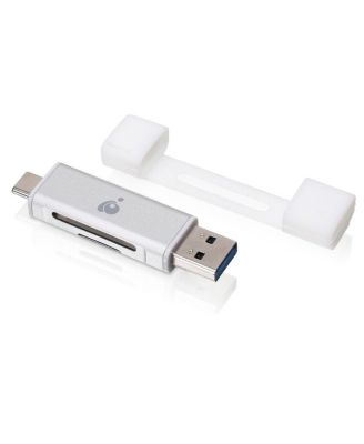 USB C Duo Card Reader SD MicroSD MMC RS MMC