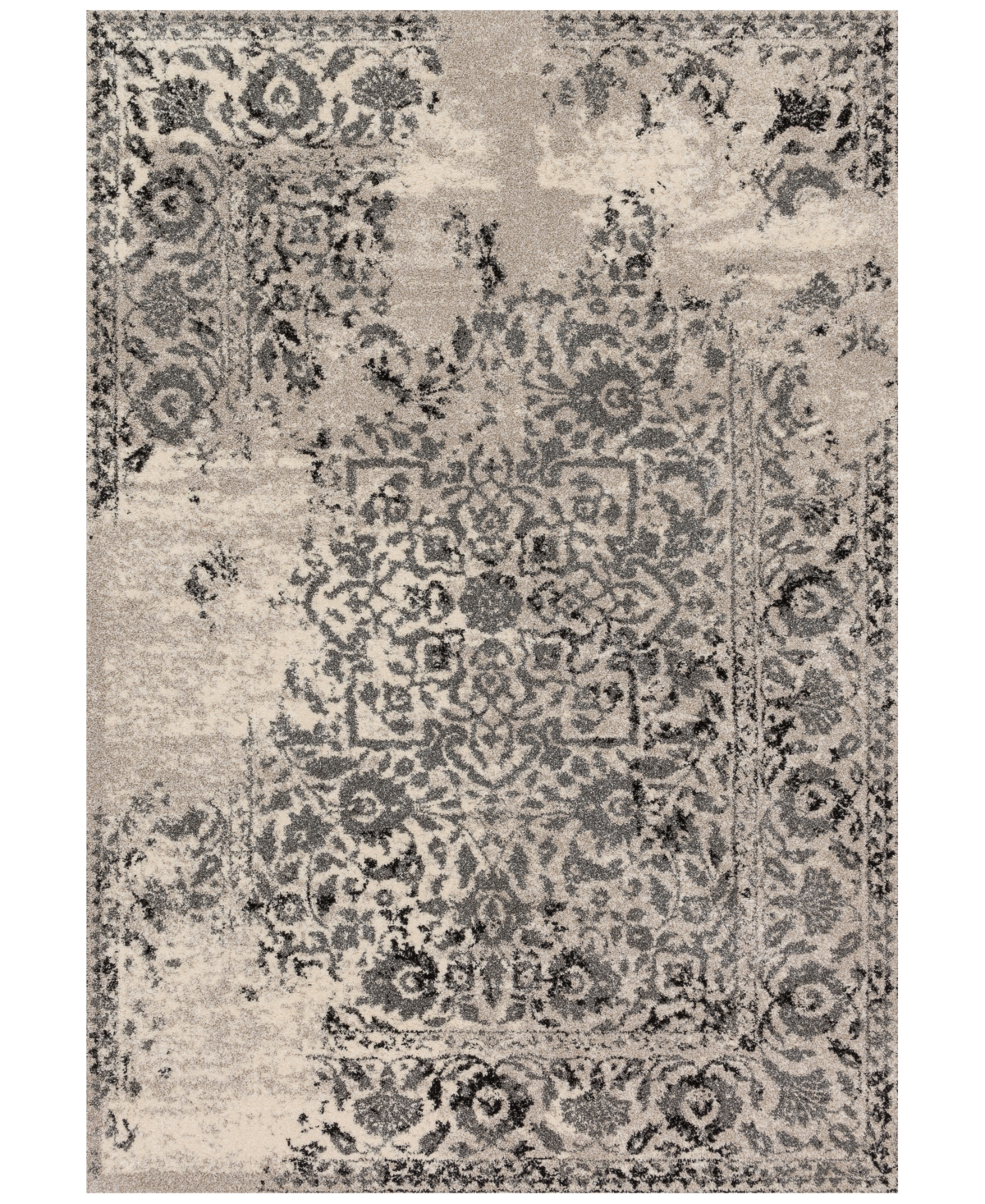 Spring Valley Home Emory Eb-01 Ivory/charcoal 3'10" X 5'7" Area Rug