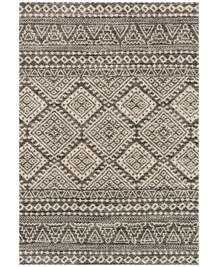 Loloi Emory EB08 Graphite/Ivory 2'5"x7'7" Runner Area Rug & Reviews