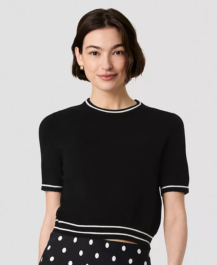 Women's Babysoft Short-Sleeve Rib Stripe Top - thumbnail 7