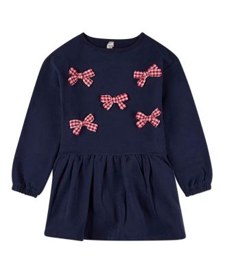 The Gingham Bow Sweatshirt Dress - Child