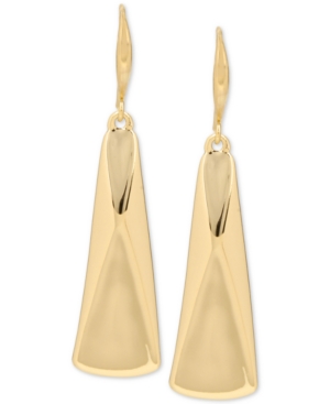 image of Robert Lee Morris Soho Gold-Tone Sculptural Rectangle Drop Earrings