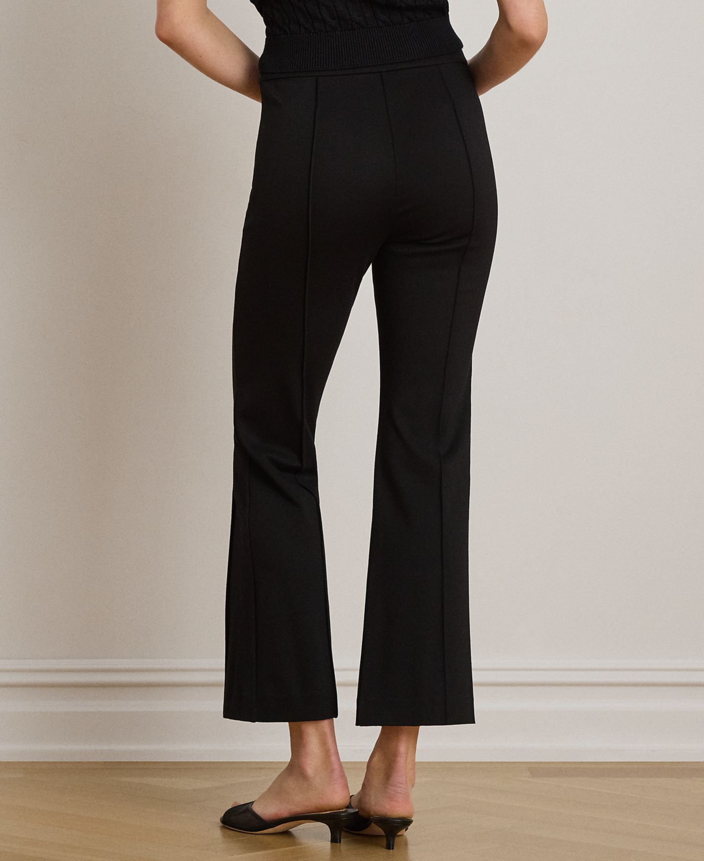 Женские брюки Lauren Ralph Lauren Petite Twill Flare Ankle, цвет: Чёрный — фото 4