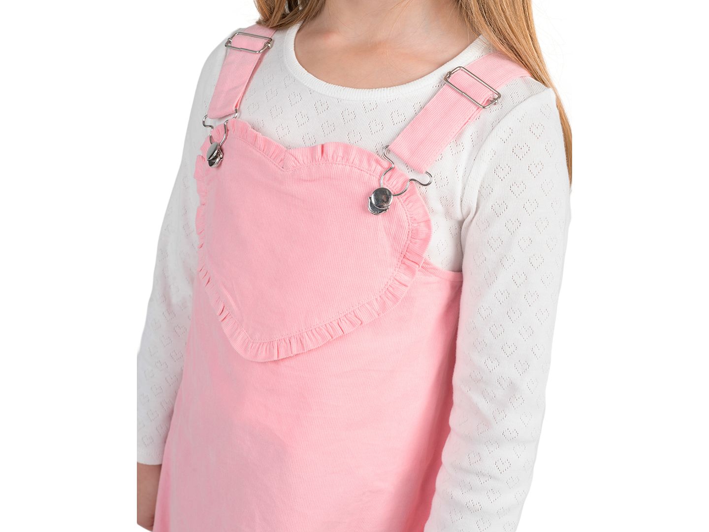 Комплекты Rare Editions Long-Sleeve Top, Pink Heart Jumper and Handbag, 3-Piece Set для девочек, цвет: Розовый / Белый — фото 2