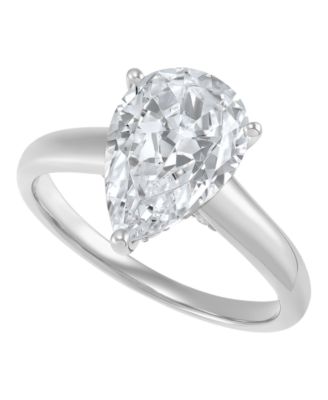 IGI Certified Lab Grown Pear Diamond (3-1/4 ct. t.w.) Ring in 14k Yellow and White Gold or 14k White Gold