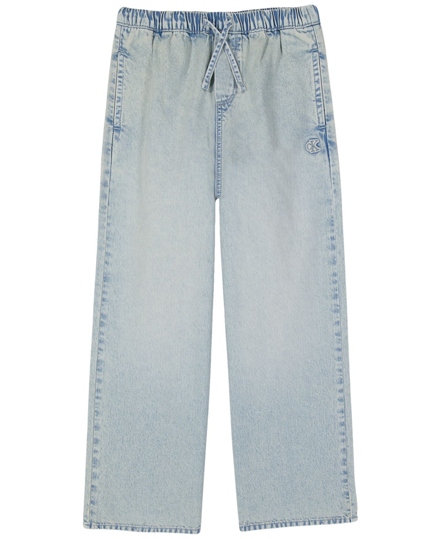 Джинсы Calvin Klein Wide-Leg Denim для девочек, цвет: Варёный, вариант 1 — фото 1