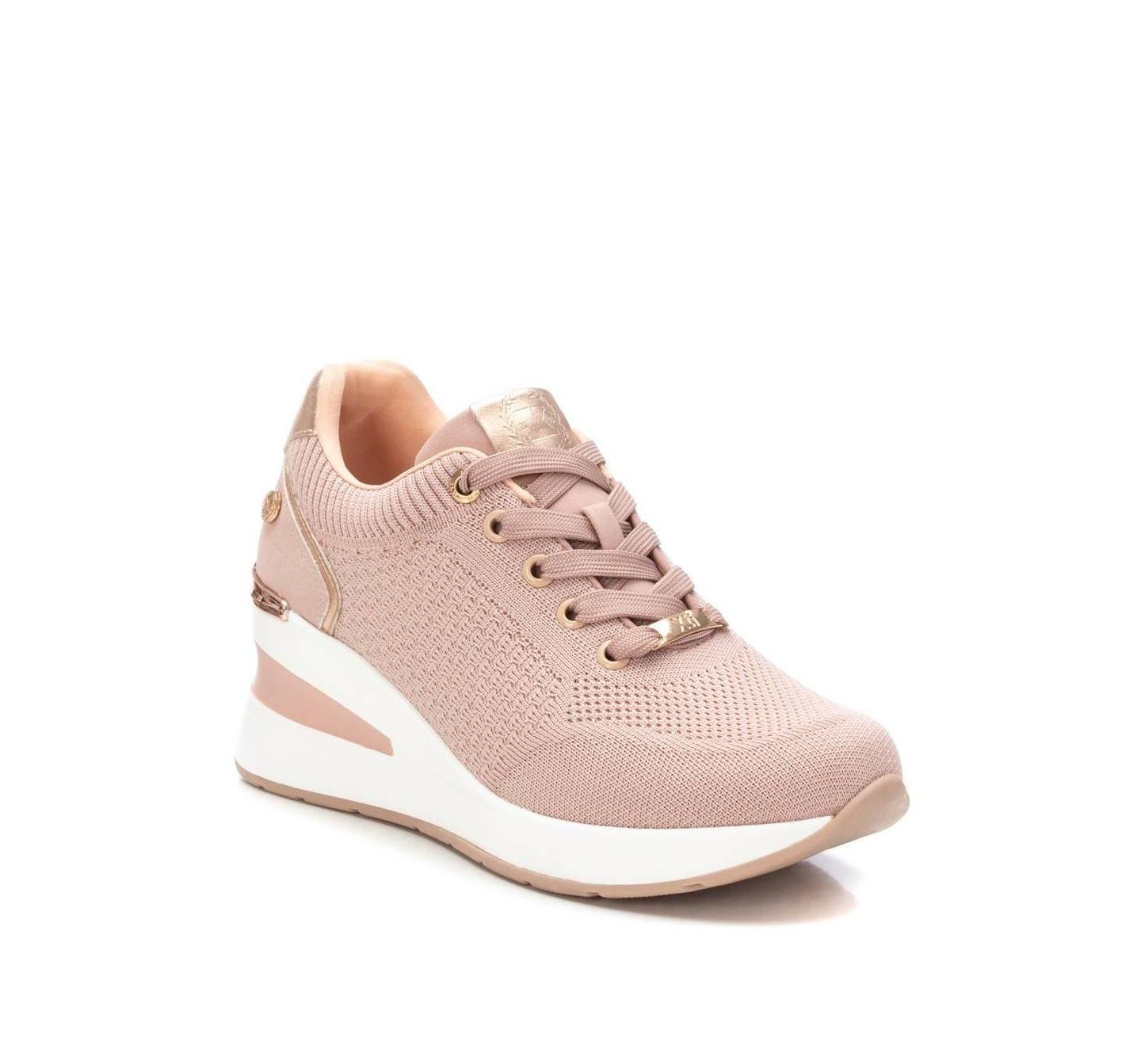 Женские кроссовки XTI Wedge Lace-Up, цвет: Телесный — фото 1