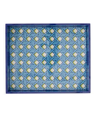 Basketweave 17" Lacquer Tray