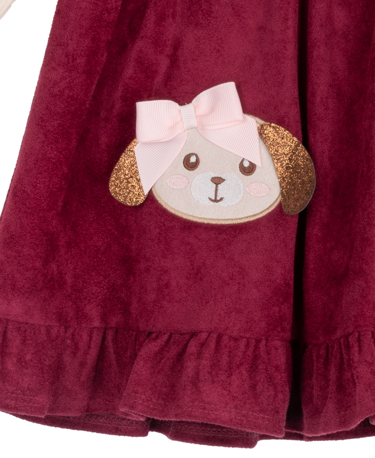 Rare Editions Baby Girls' Pinafore Dress and Long-Sleeve Top, 2-Piece Set