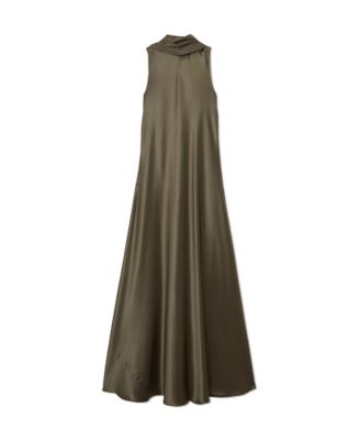 reiss green maxi dress Reiss Danni Ruched Long-Sleeve Maxi Dress