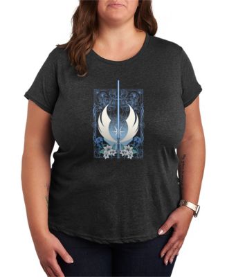Plus Size Star Wars Medieval Lightsaber Graphic T-Shirt