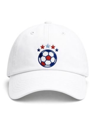 Girls Bits and Bows Little/Big USA Soccer Bow Baseball Hat