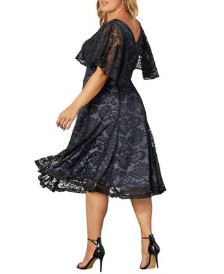 black homecoming dresses with bow V Neck Beaded Black Lace Satin Prom Dresses, Short Black Formal Gradua   morievent