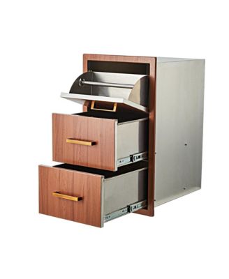 Outdoor Stainless Steel Kitchen Drawers for Kitchen Island, Patio Grill Station