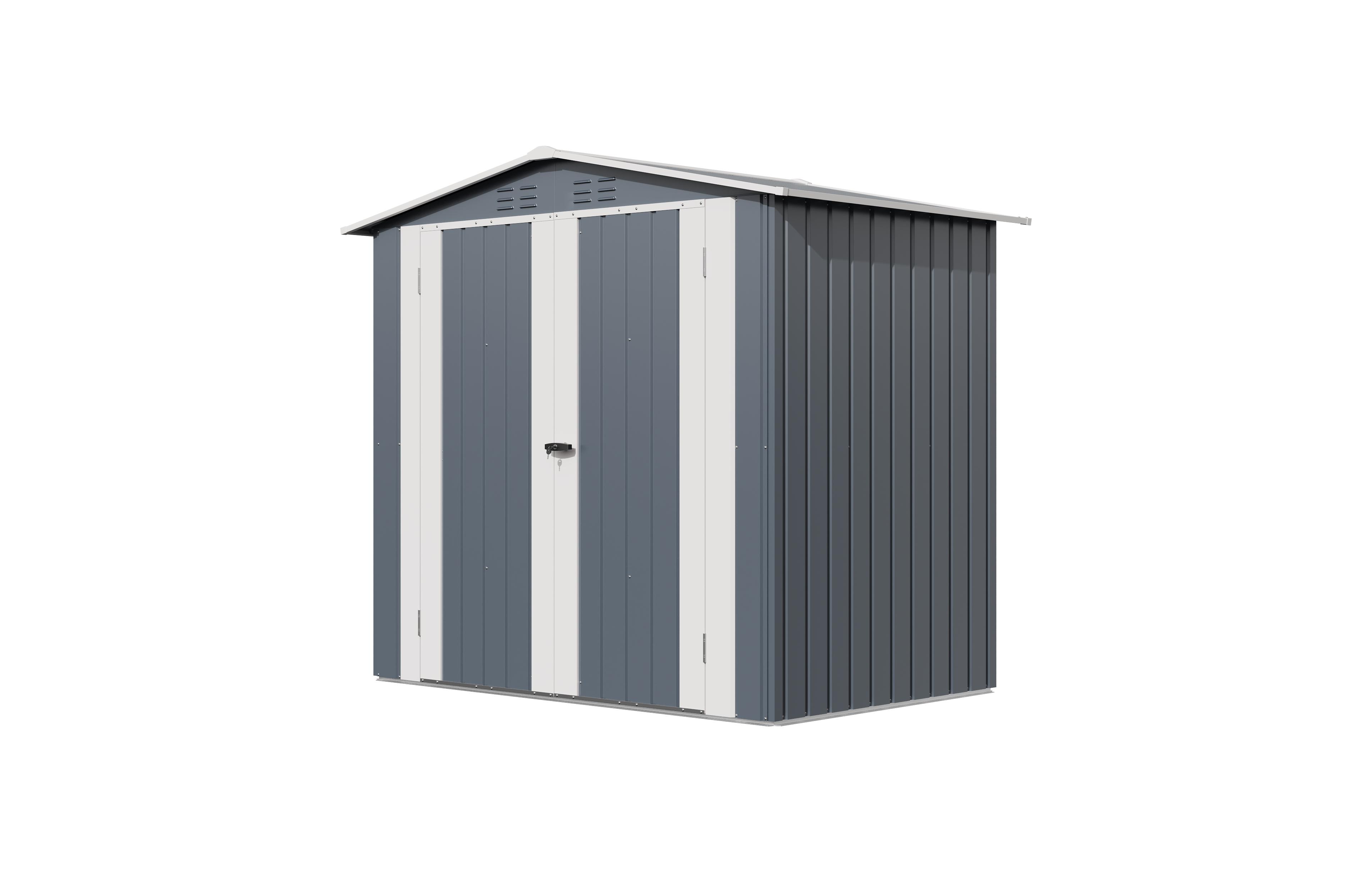 gaomon Outdoor Storage Shed, Metal Garden Tool Shed with Lockable Door & Vents, Weatherproof Backyard for Tools Lawn Equipment