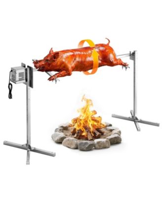 Electric Rotisserie Grill Kit, AC120V 8-Level Height with 132 lb Capacity