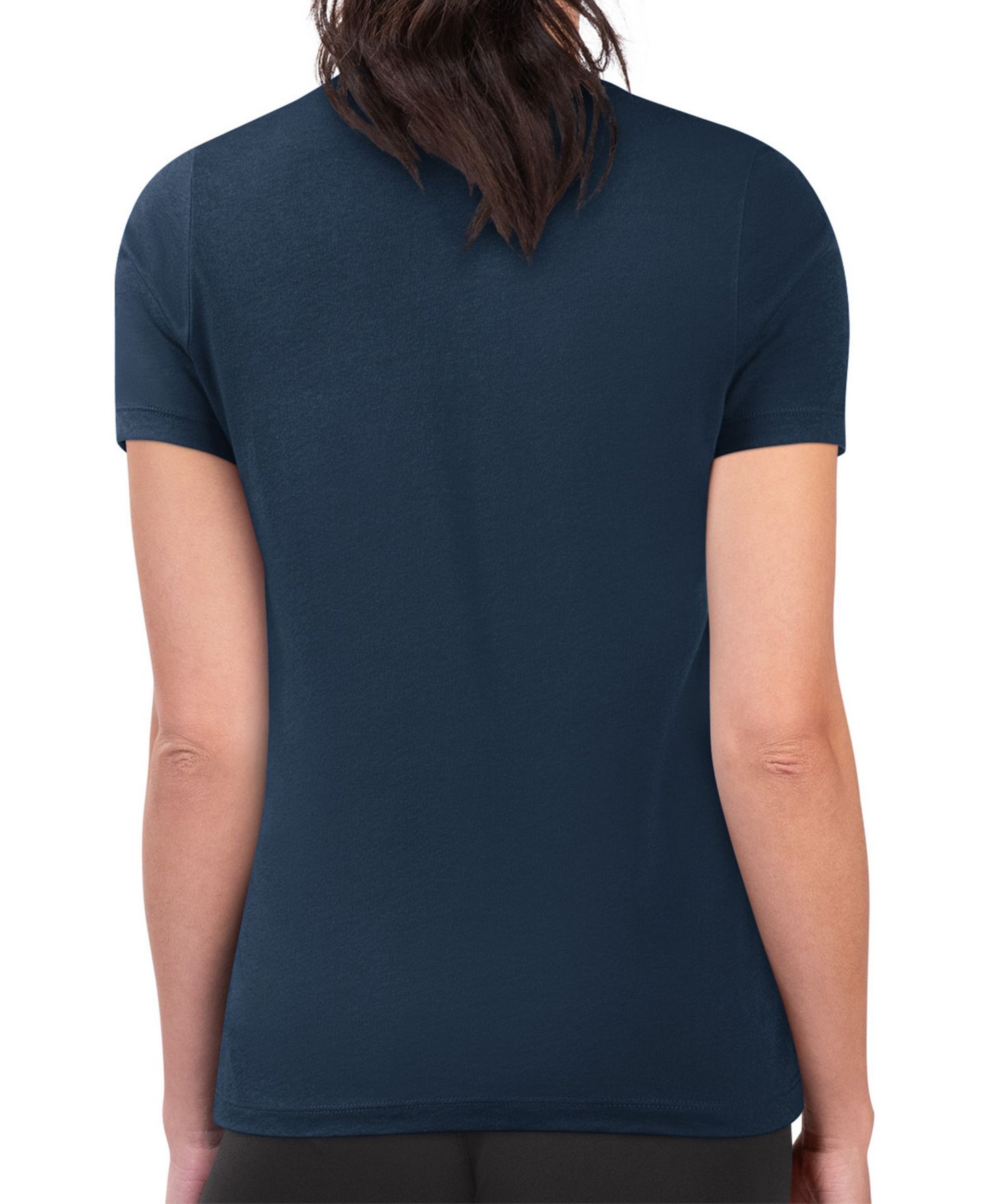 Женская футболка G-III 4Her by Carl Banks Navy New York Yankees Super-Slim Fit Lightweight Collage Team Graphic Crew Neck — фото 5