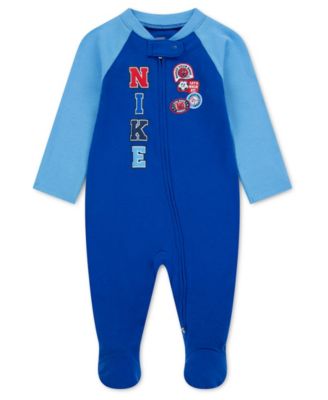 Nike Sportswear Baby Boys Herringbone Cotton Footed Coverall - Blue 24$