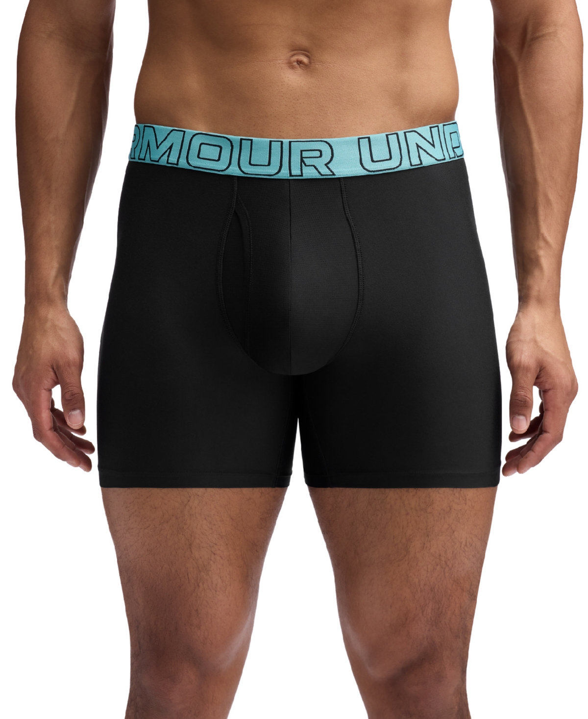 Under Armour Men's Performance Tech Solid 6" Boxer Briefs, 3-pack In Black