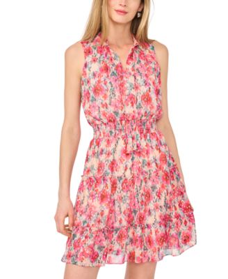 Women's Sleeveless V-Neck Tiered Dress