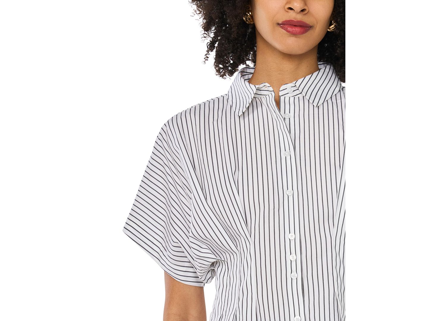 Женская блузка Vince Camuto Pleat Waist Dolman-Sleeve Blouse, цвет: Слоновая кость — фото 3
