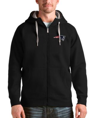 Men's Black New England Patriots Victory Full-Zip Hoodie