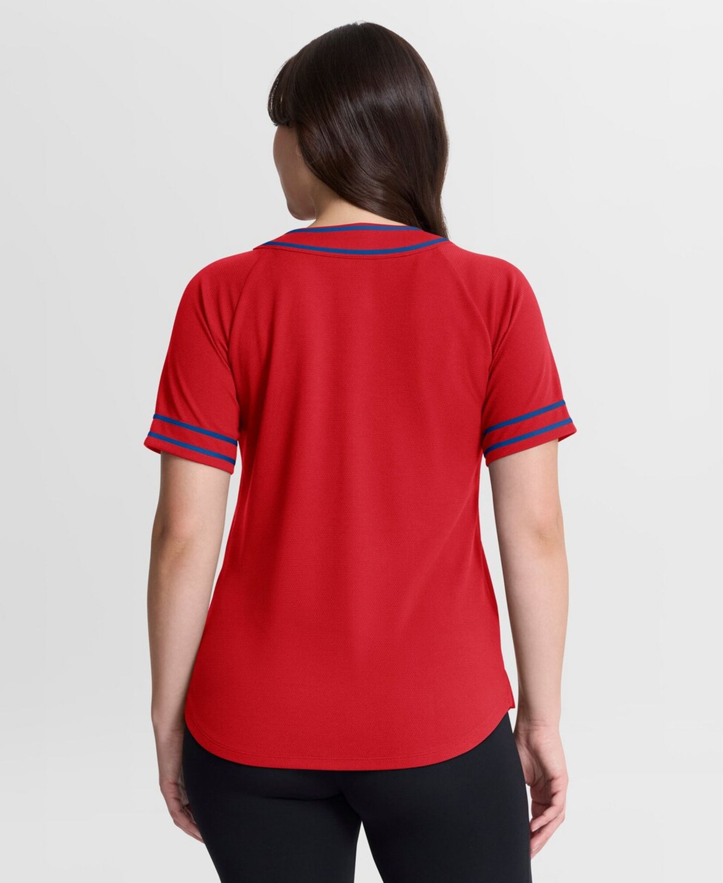 Женская футболка Fanatics Red Philadelphia Phillies Diva Race Ahead Raglan V-Neck — фото 2