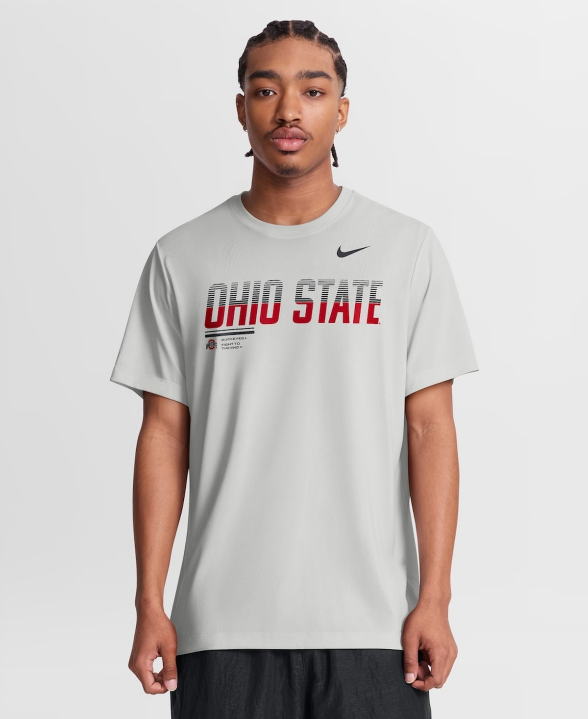 Nike Men's Gray Ohio State Buckeyes Sideline Legend Dri-fit T-Shirt