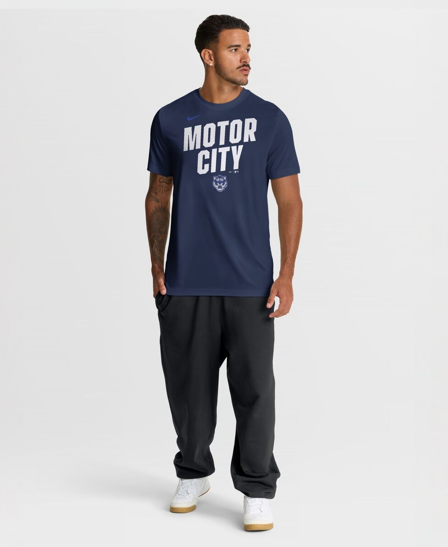 Мужская футболка Nike Navy Detroit Tigers City Connect Team Phrase Script Dri-FIT — фото 3