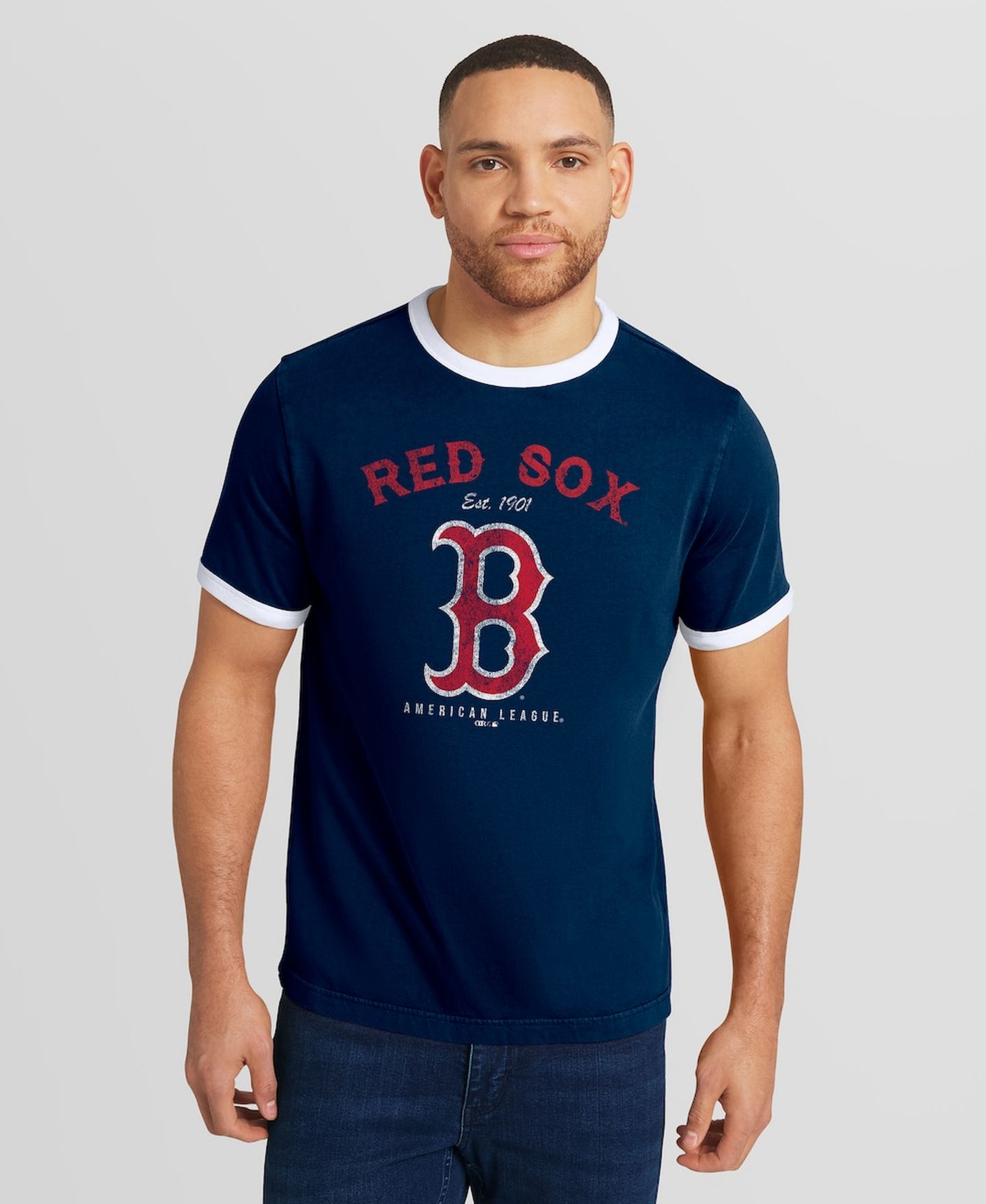 Мужская футболка Fanatics Darius Rucker Collection by Navy Boston Red Sox Washed Ringer — фото 8