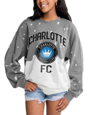 Women's Gray Charlotte FC Twice As Nice Pullover Sweatshirt