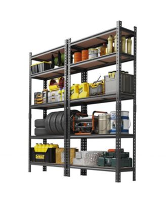 5 Tier Adjustable Metal Storage Shelving Unit, 400 lb per Shelf, for Garage Basement Pantry