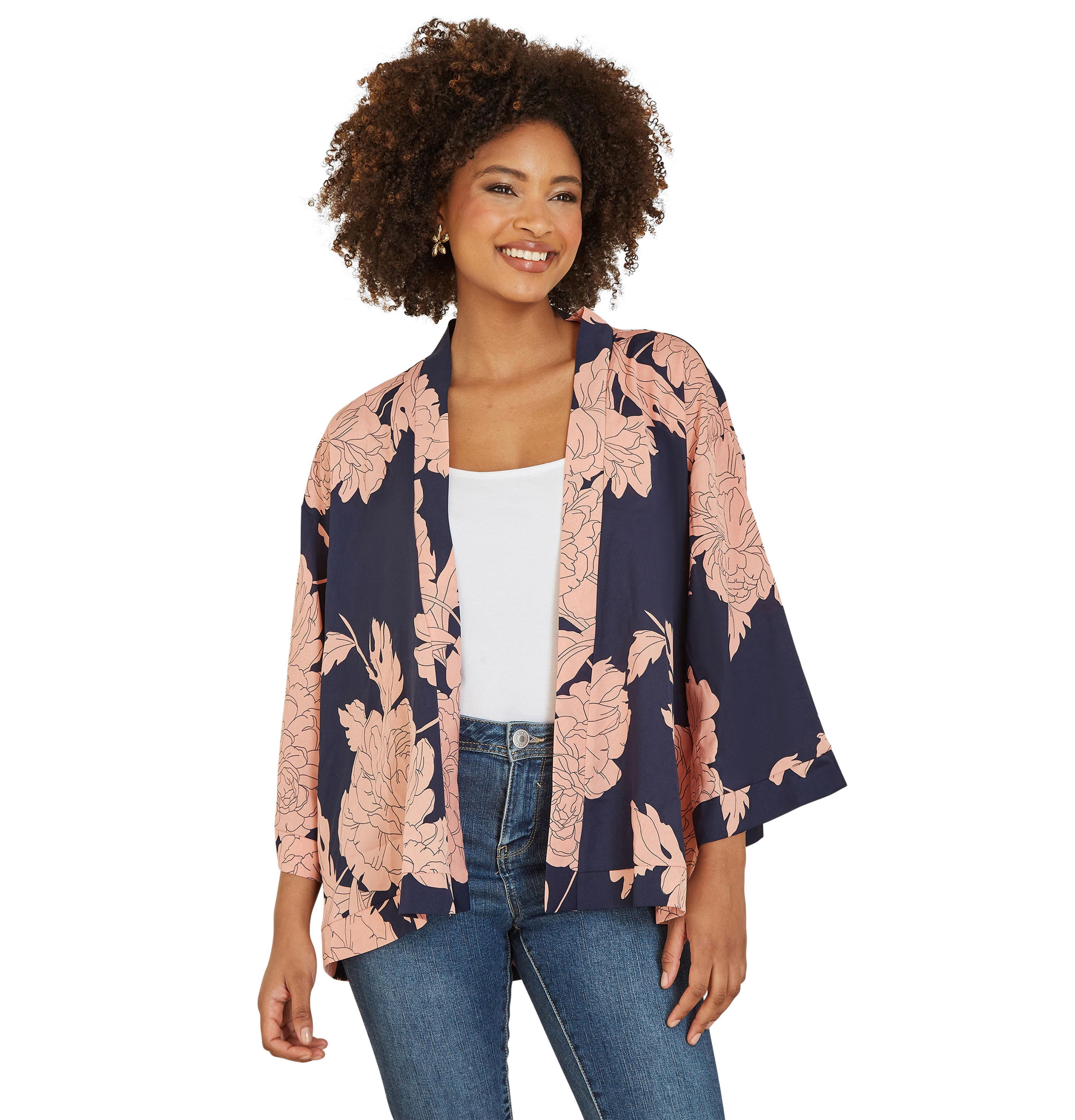 Yumi Women's Blossom Print Relaxed Jacket