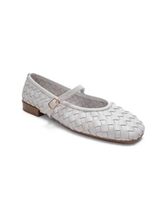 Women's Yevora Leather Woven Strap Ballet Flat