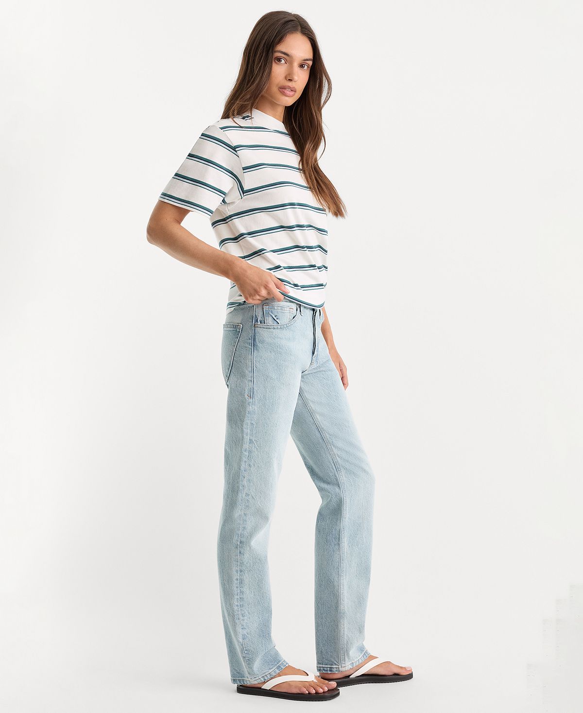 Good American Women's Vintage Straight Jeans view 3 — MAYCSS fashion products